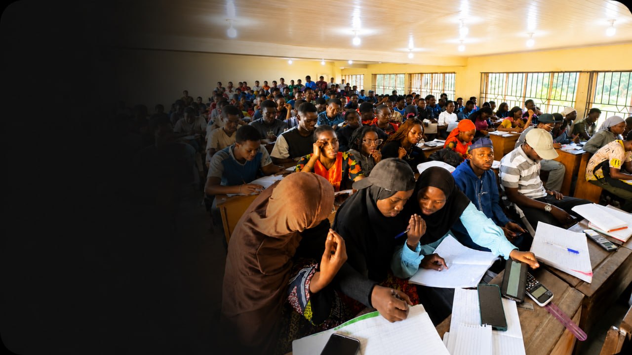 Students working through questions during a tutorial